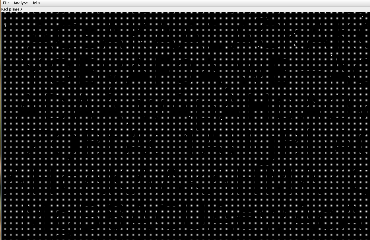 Leser ut Red Plane 7 med Stegsolve