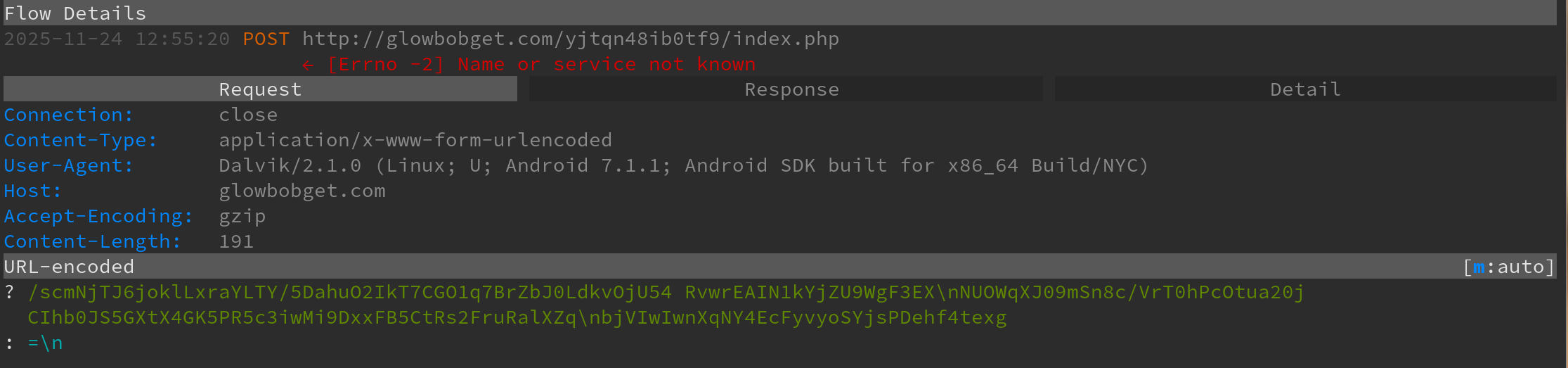 Encrypted body collected with Mitmproxy