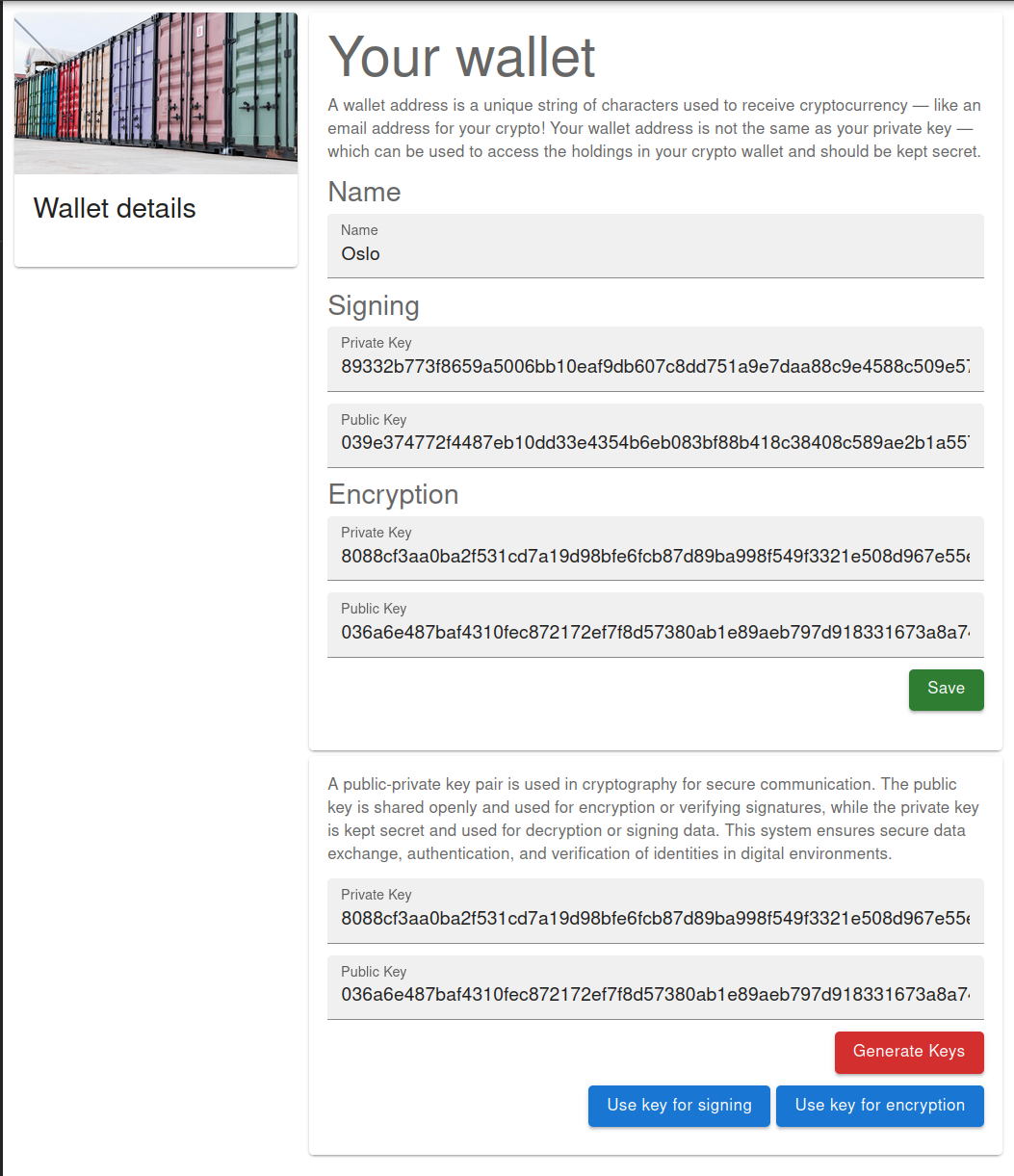 Frontend wallet